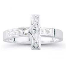 CRUCIFIX RING - STERLING SILVER